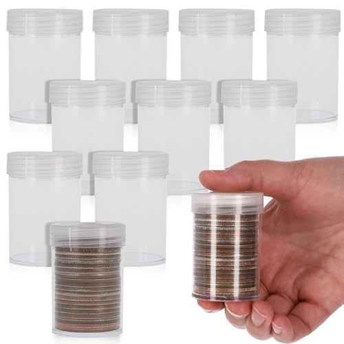 Coin Tubes for Silver Dollars - 10 Pack | Holds "Eisenhower" Dollar | Durable