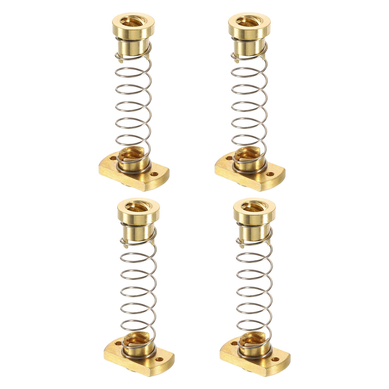 4Pcs Anti Backlash Spring Loaded Nut(2mm Pitch, 4 Start, 8mm Lead, M3 Holes)