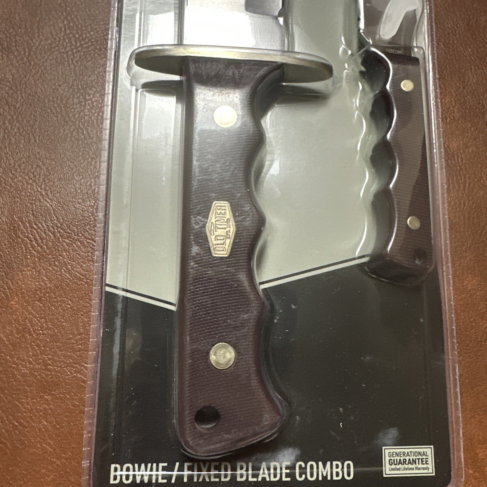 New Schrade Old Timer Bowie/ Fixed Blade Combo 10” Bowie 3.5” Drop Point 1207759