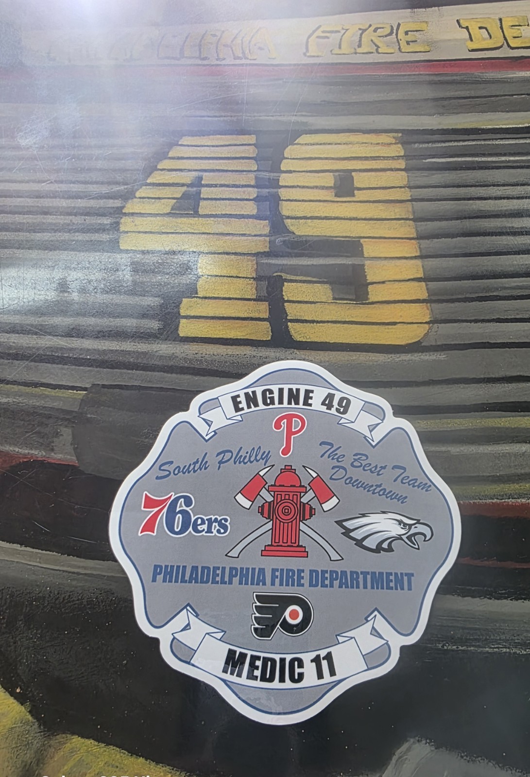 Philadelphia fired apartment Engim 49  4×4 Gloss Stickers