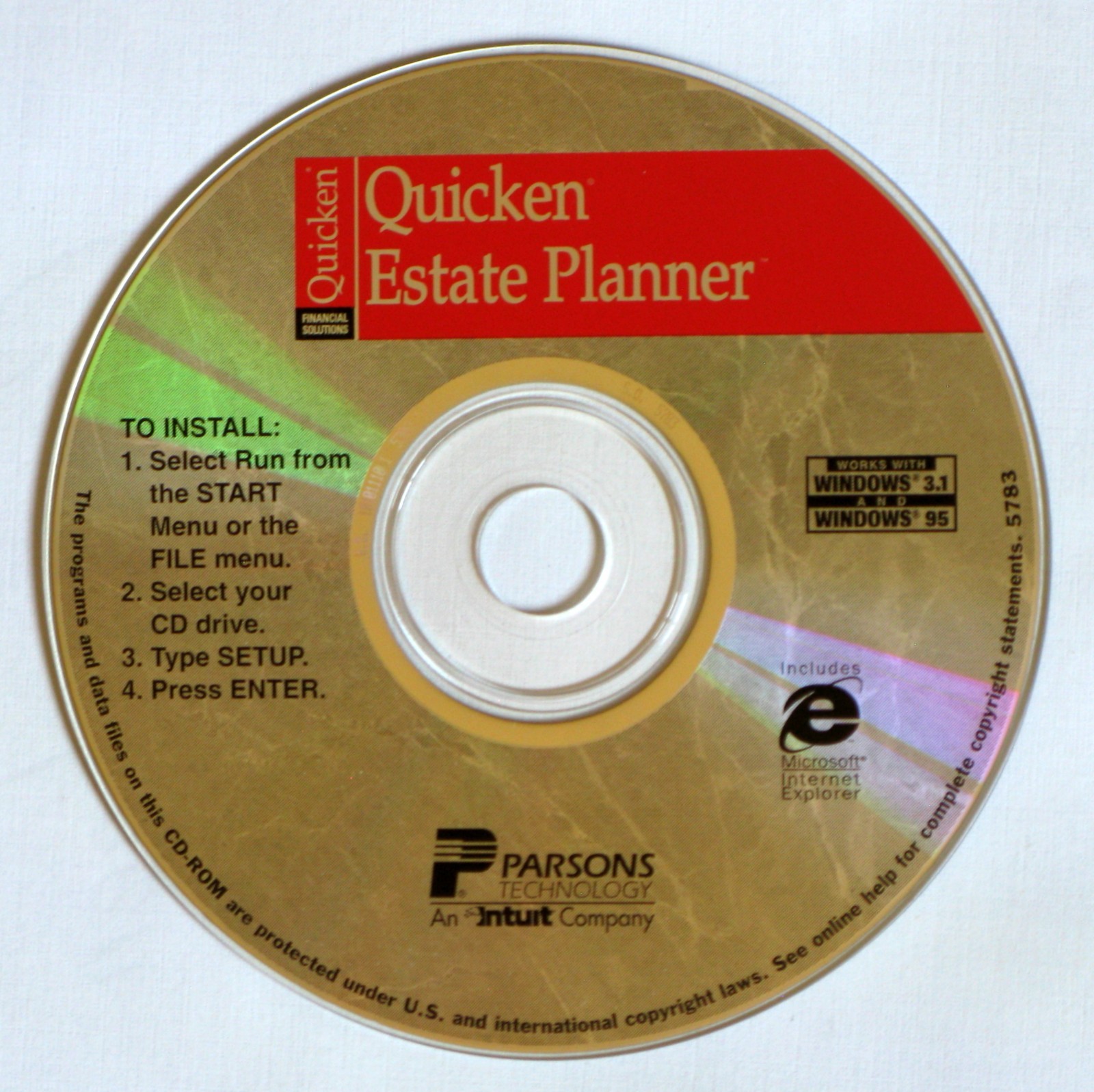Quicken Estate Planner for Windows 3.1 & 95, TESTED in 32-Bit Windows 10, ✅🆗