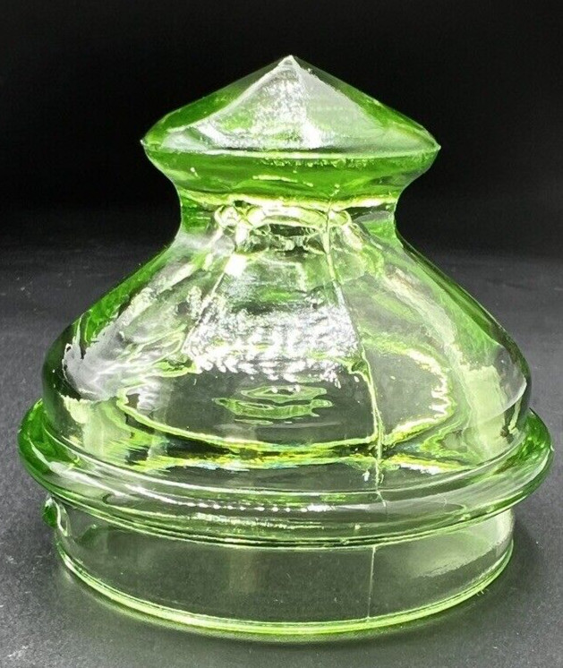 Percolator Pot Knob Replacement Green Vaseline Glass Depression
