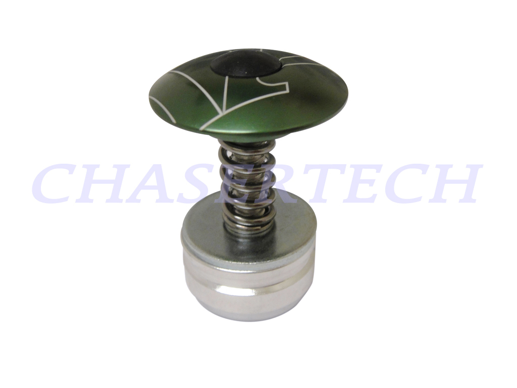 New VP Bicycle Bike Alloy Headset Stem Cap 1" w/ Expander Plug 22.2mm Green