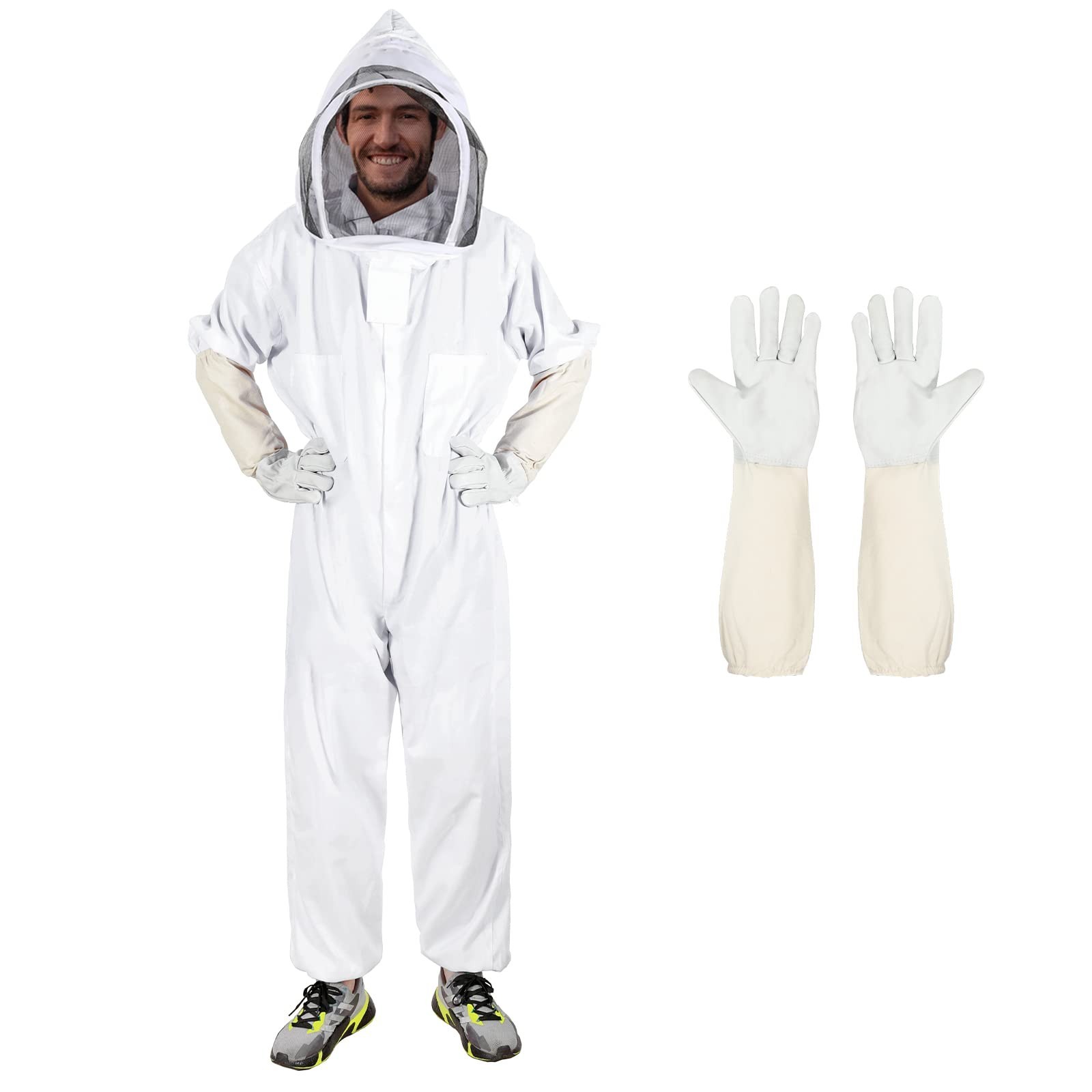 Bee Suits for Men Women,Bee Keeper Suite with Beekeeping Gloves,Beekeeping Su...