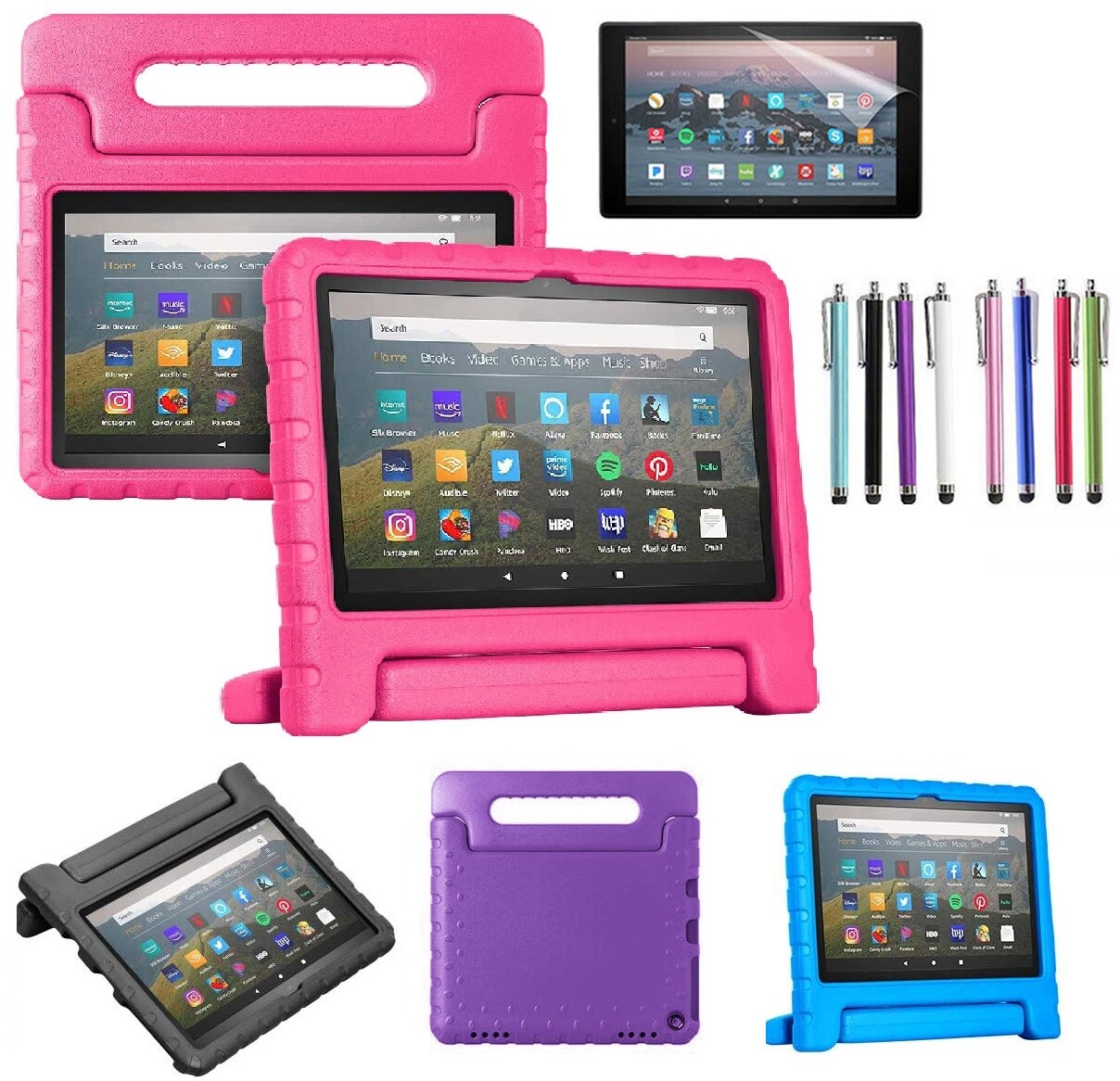 For Amazon Fire 7 2022 12th Gen 7 inch Tablet Case Cover + Free Screen Protector
