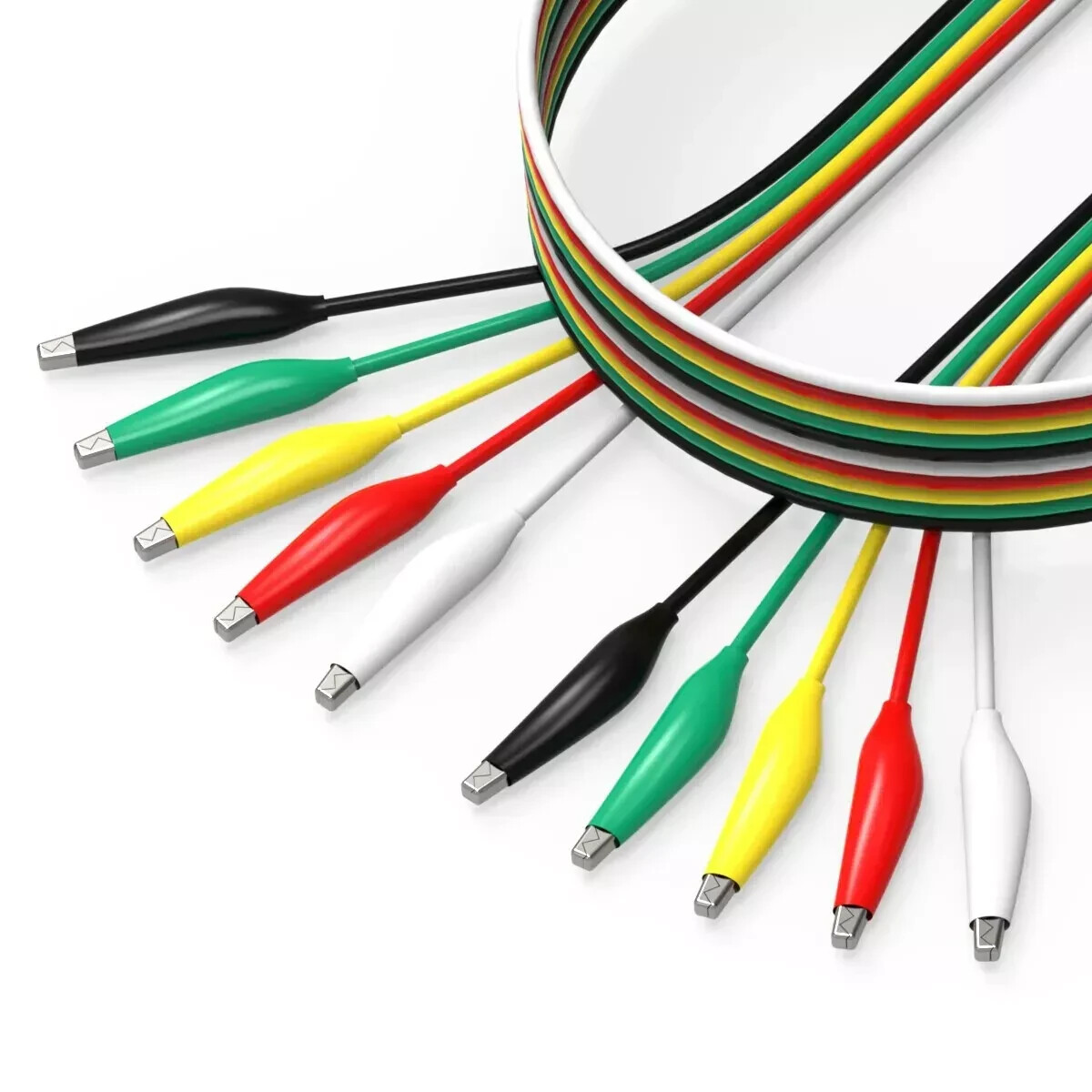 Test Leads Set Jumper Wire With Alligator Clips 10-pc.multi color set