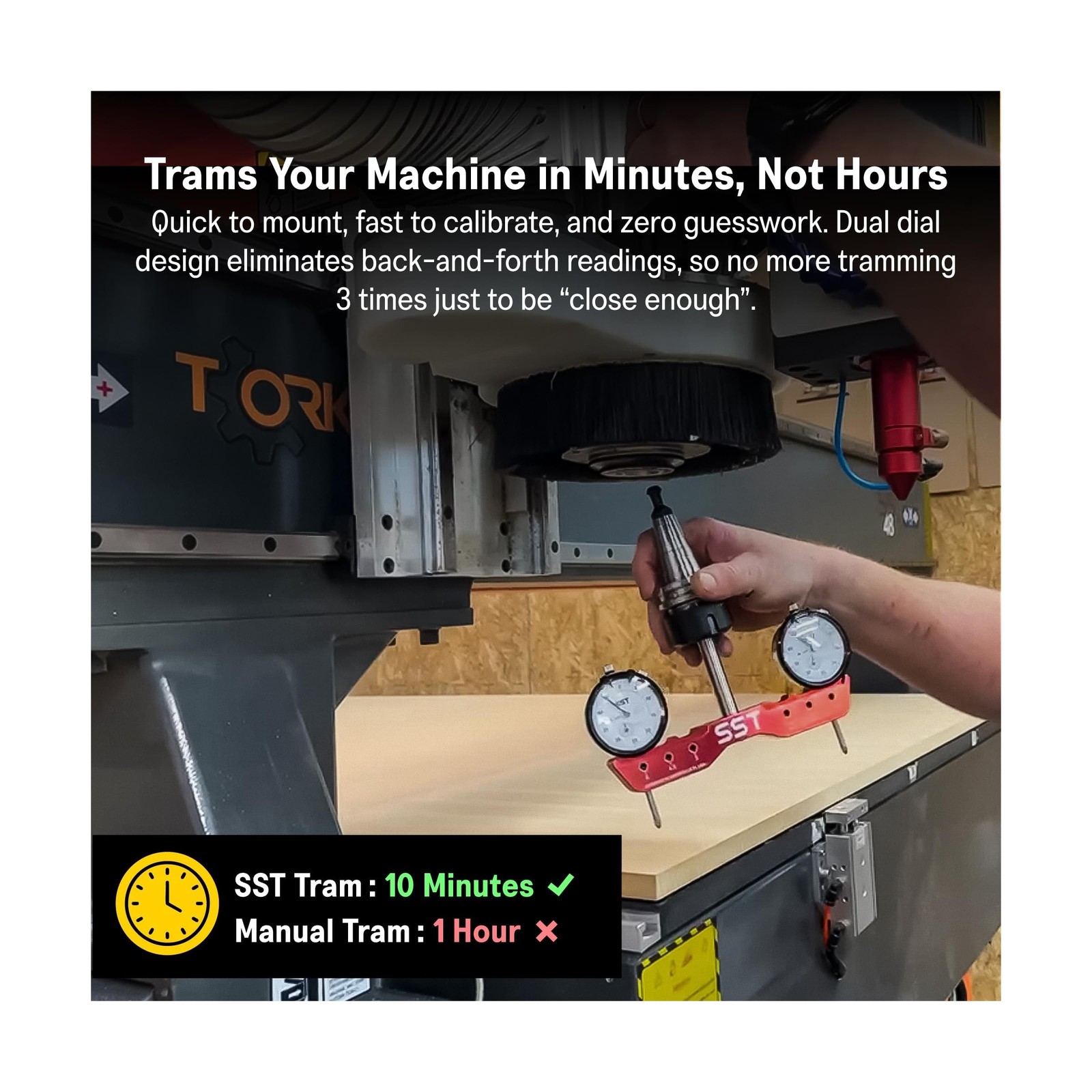 SST - Regular Mill & Lathe Tramming System - Tram, Align, & Square for Machin...