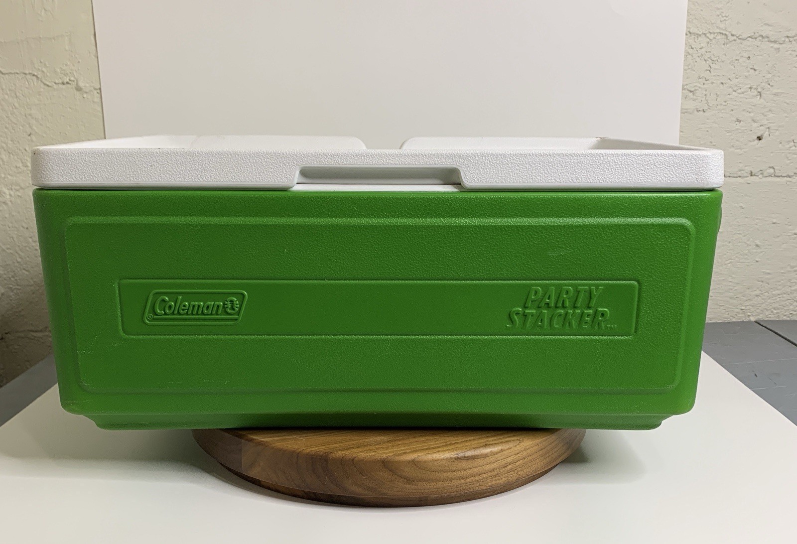 Vintage Coleman Party Stacker Cooler 24-Can Beer Soda USA Model # 6225 Green