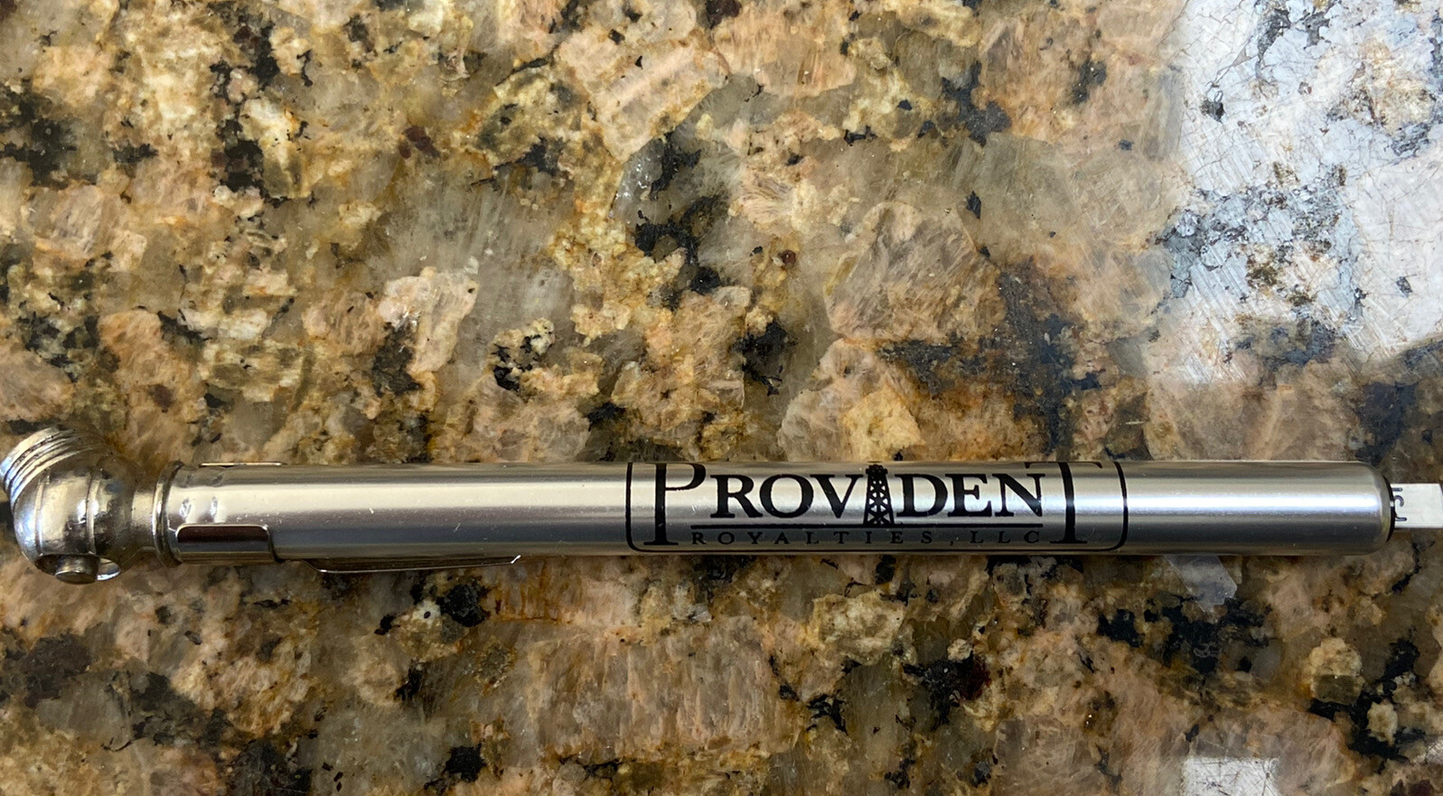 Nice PROVIDENT Royalties LLC Promo Logo Lewtan USA Tire Pressure Gauge OIL MINTY