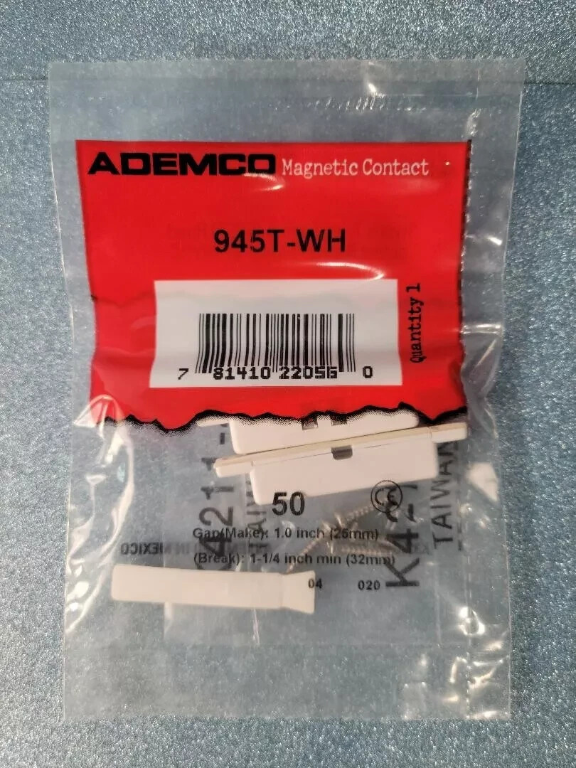 ADEMCO Honeywell 945T Magnetic Contact Form A (SPST) Reed 100ma 28VDC - White