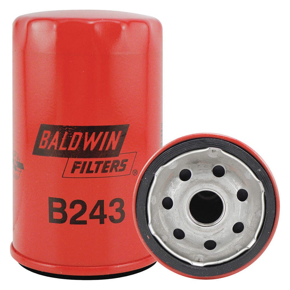 BALDWIN FILTERS B243 Spin-On,3/4" Thread ,4-27/32" L 2KXV6
