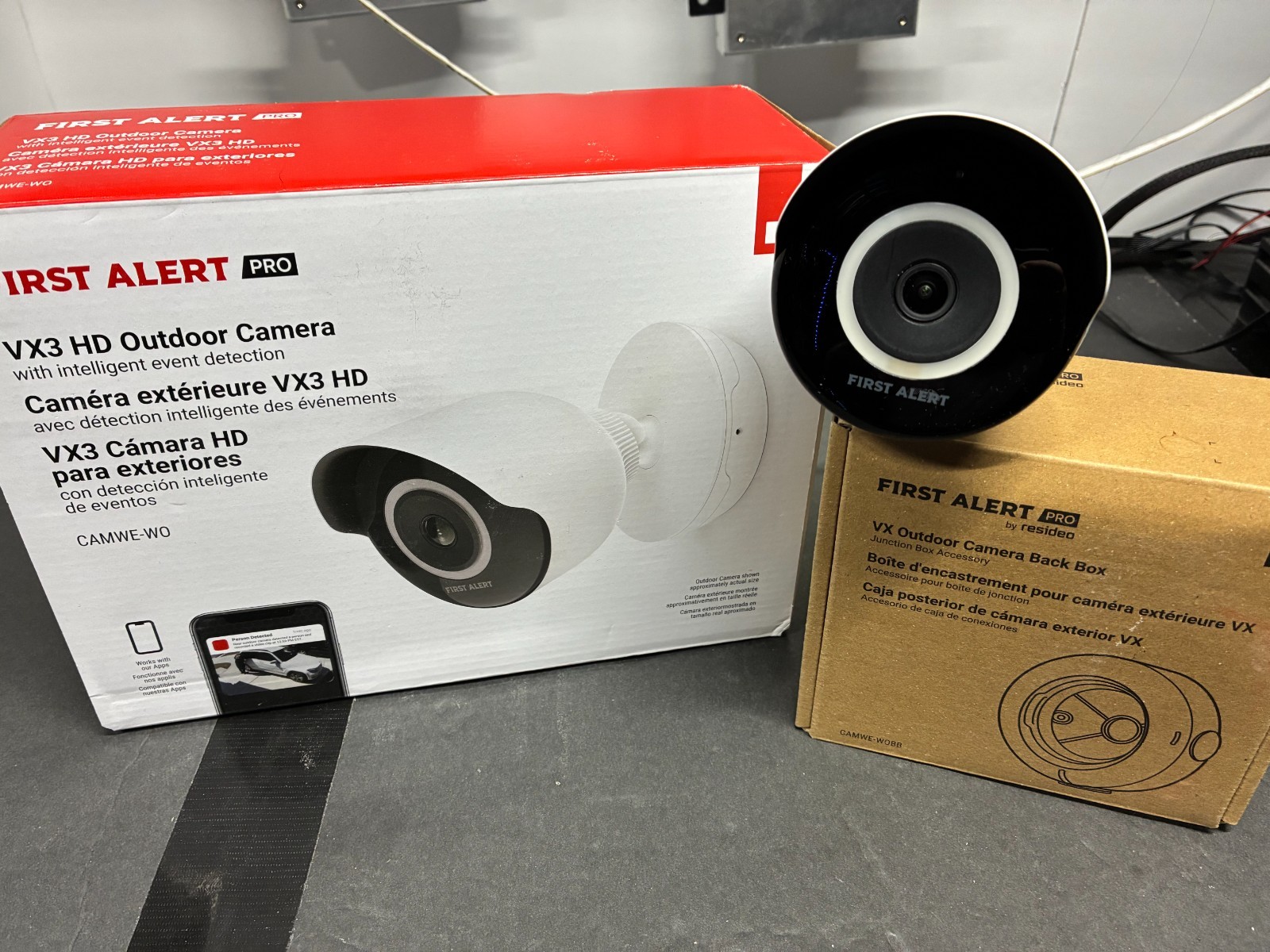 First Alert Pro By Resideo CAMWE-WO VX3 2MP HD Outdoor Camera Each With Back Box