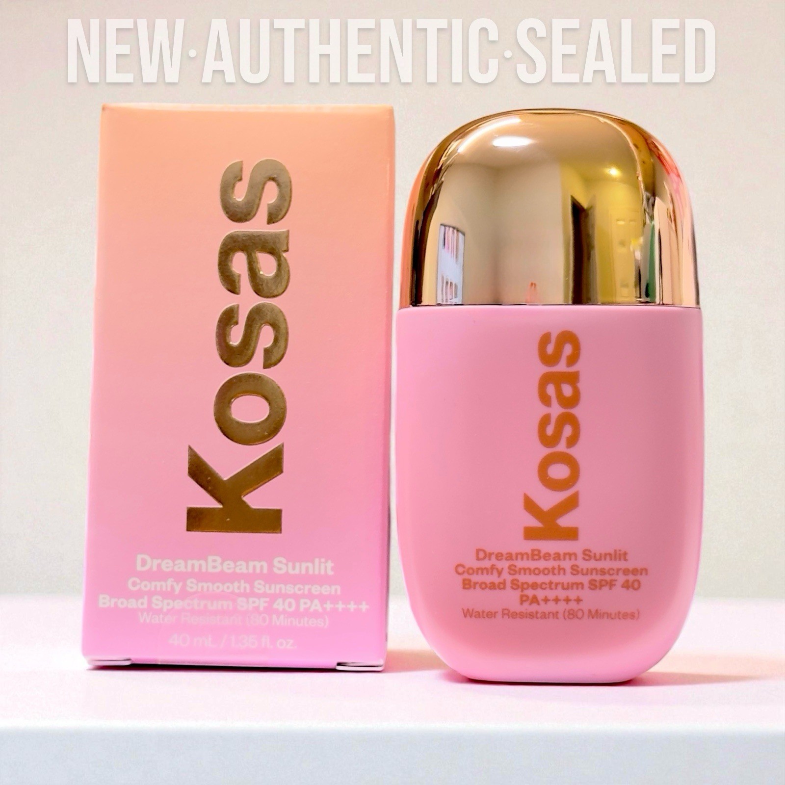 Kosas DreamBeam Sunlit SPF40 Sunscreen 40ml Clean Glow NEW Sealed Fast Ship