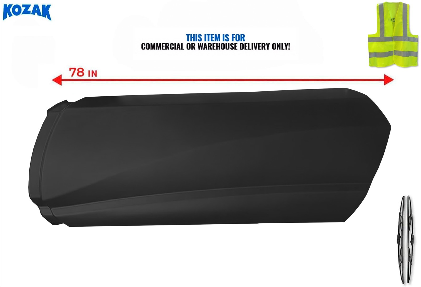 78" Center Fairing Skirt Panel Left Driver Side Compatible with Kenworth T660