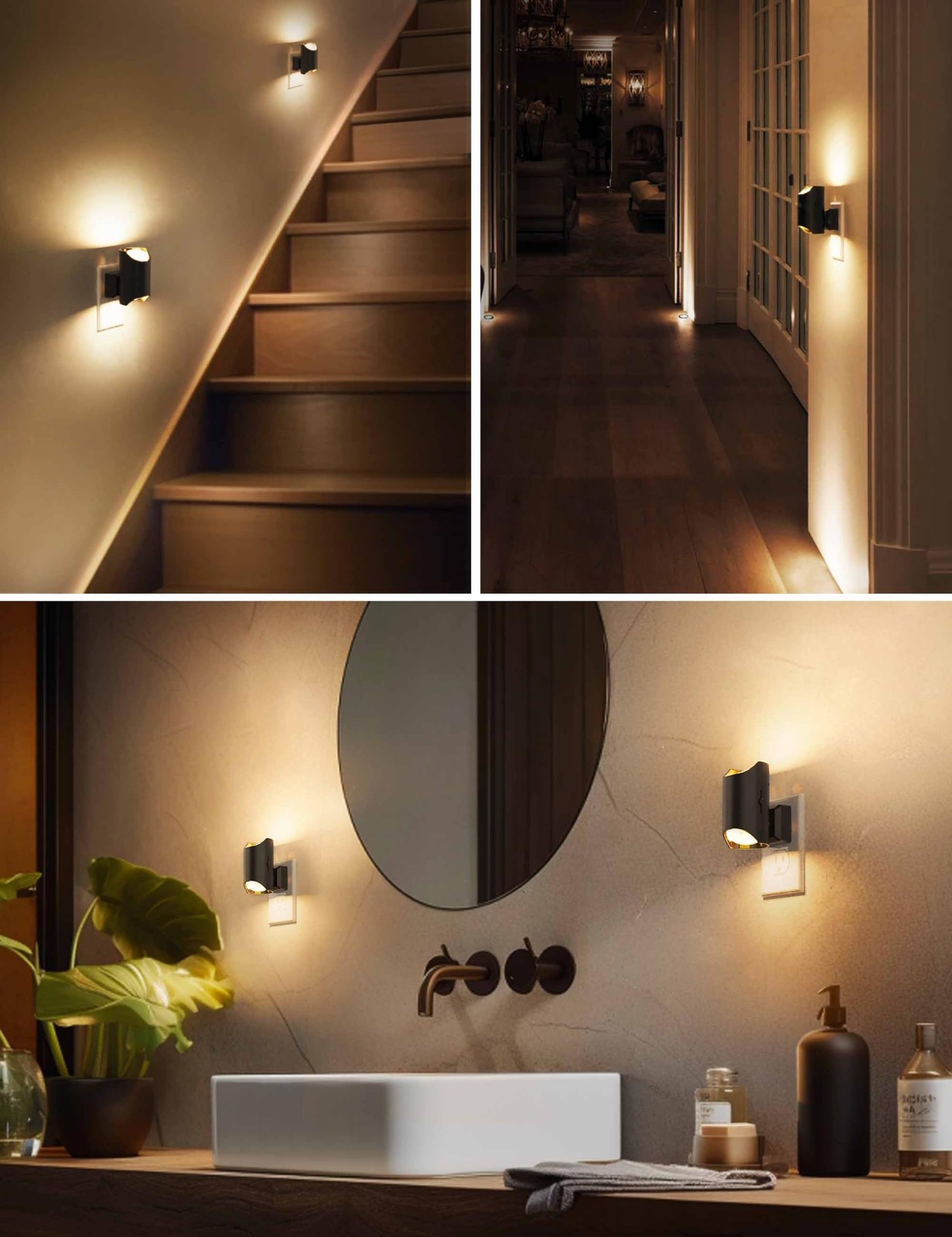 Night Light, Dimmable Night Lights Plug into Wall, Dusk to Dawn Sensor, Soft ...