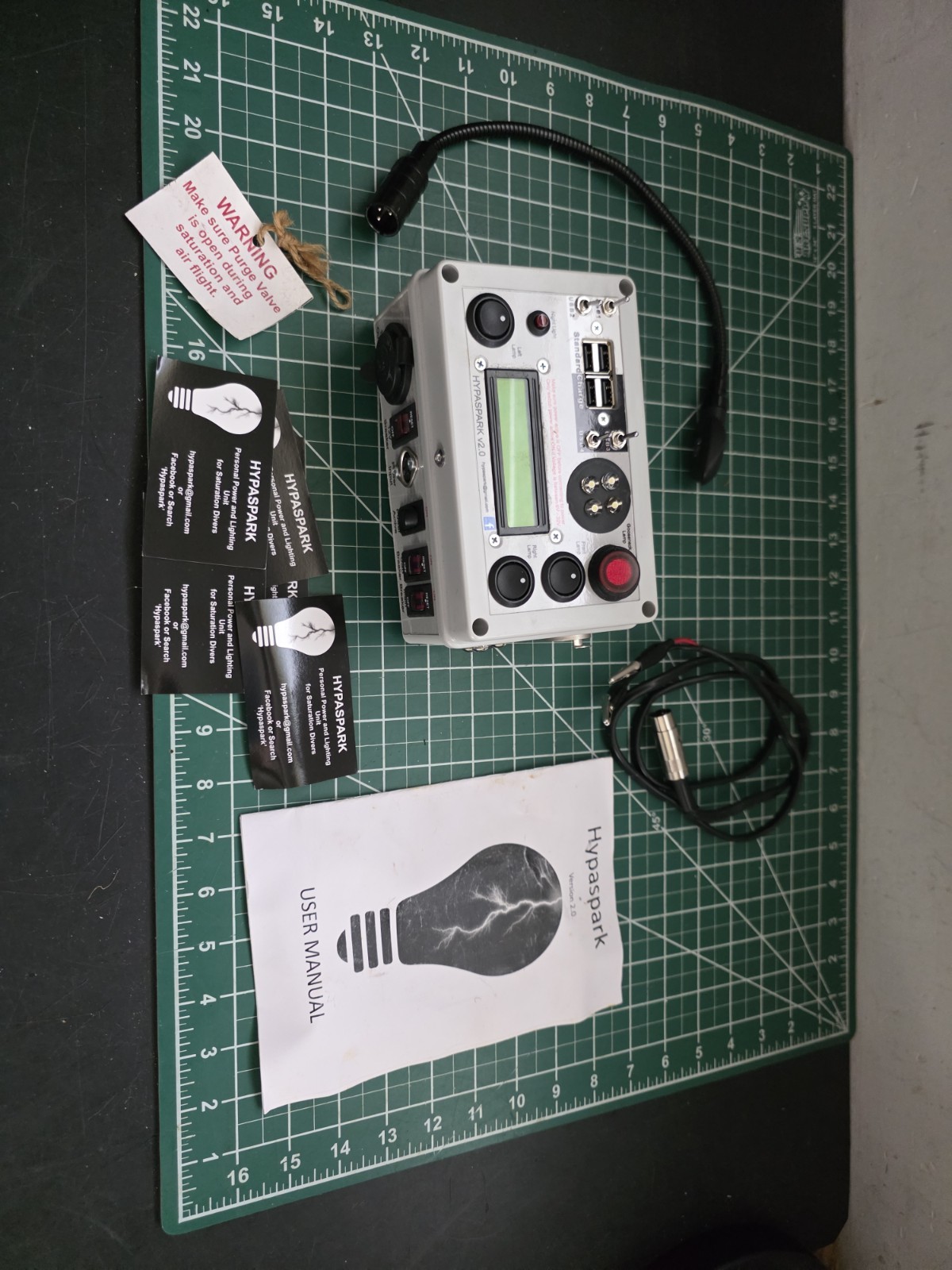 Hypaspark V 2.0 Personal Power Lighting Unit Custom For Dive Bunk As Is Untested