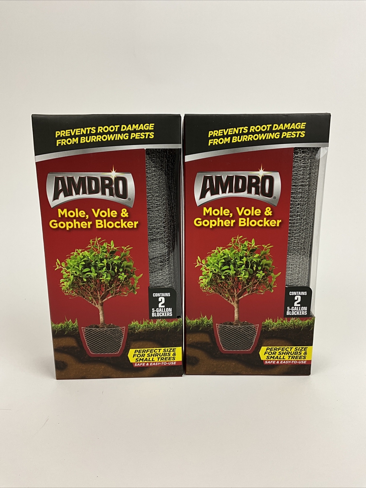 Amdro Mole Vole & Gopher Blocker Stainless 2 Per Box)5 Gal Lot of 2- 4 Guards