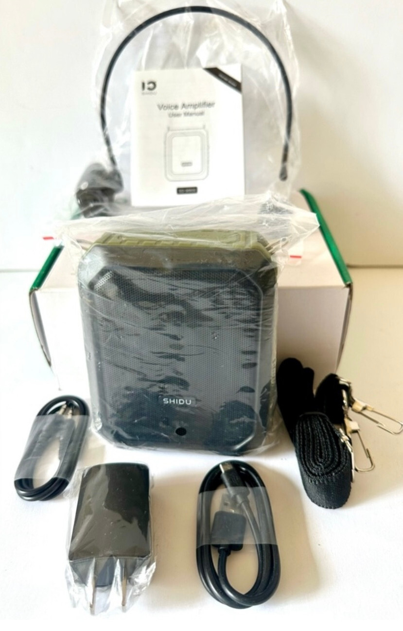 SHIDU M800UHF Original Voice Amplifier Loud Speaker MP3 Player AUX Green