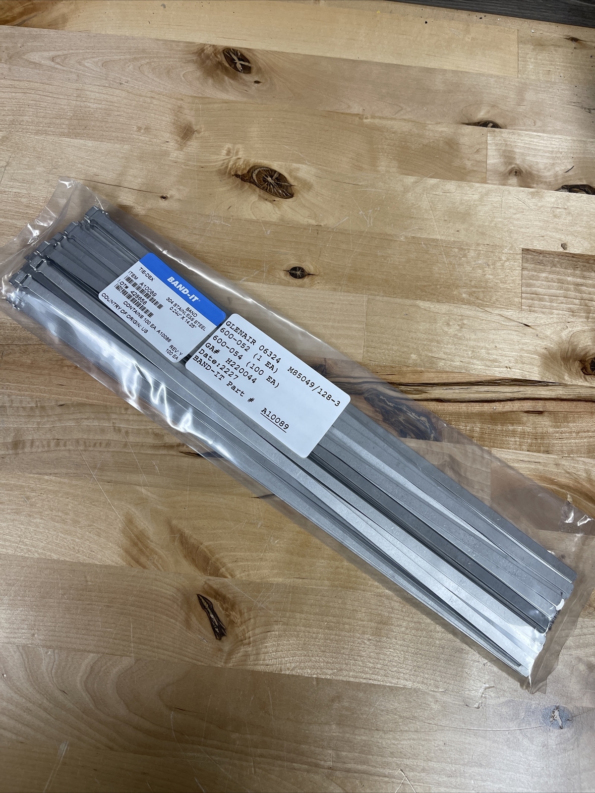 100pc A10089 Band-it TIE-DEX 304 Stainless Steel .020" x 14.25” Brand New