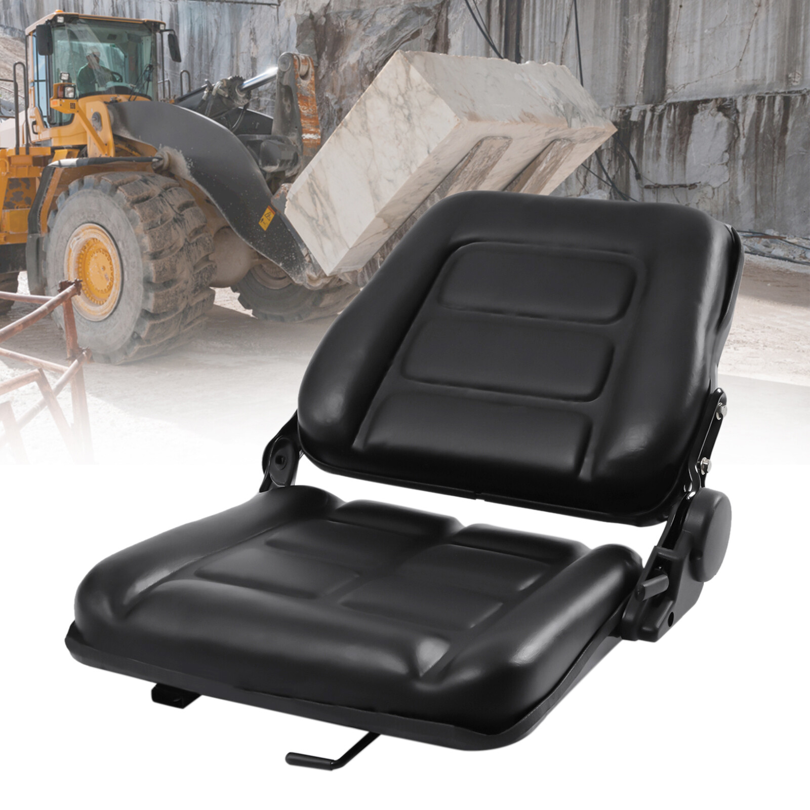 Universal Tractor Suspension Seat Forklift&Truck Waterproof Black