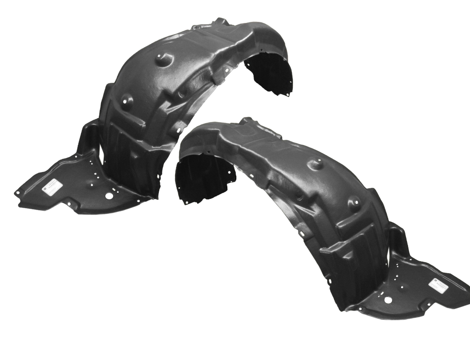 Front Left & Right Fender Liner Set w/ Clips For 2009-2010 Lexus IS250 IS350