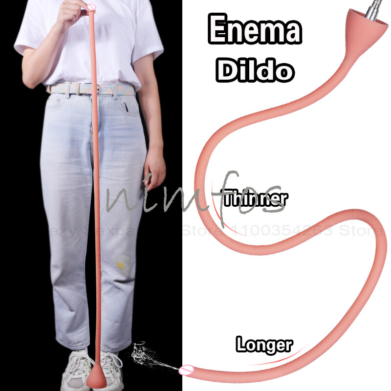 Silicone Shower Enema Vaginal Anal Cleaner Colon Douche Nozzle Cleaning Tube