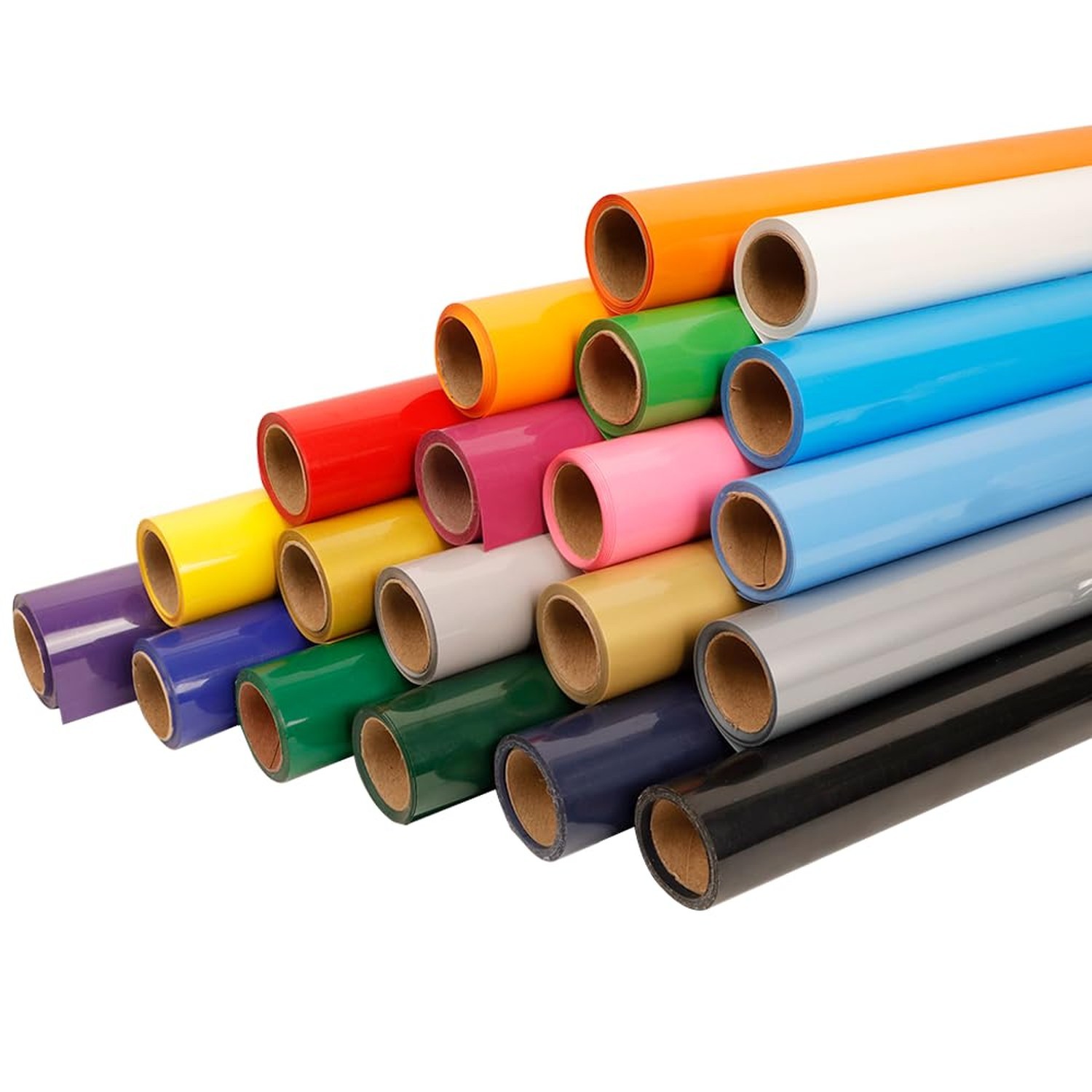 FUNKAKA Heat Transfer HTV Vinyl Bundle, 20 Rolls 12" x 5ft Iron On Vinyl for ...