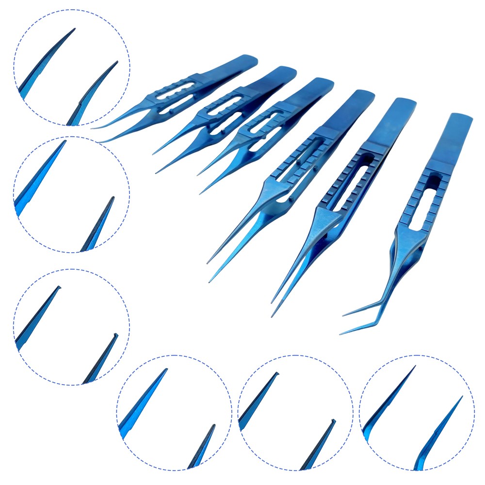 Ophthalmic Forceps Mcpherson Tying Toothed Forcep with teeth Tweezers Titanium