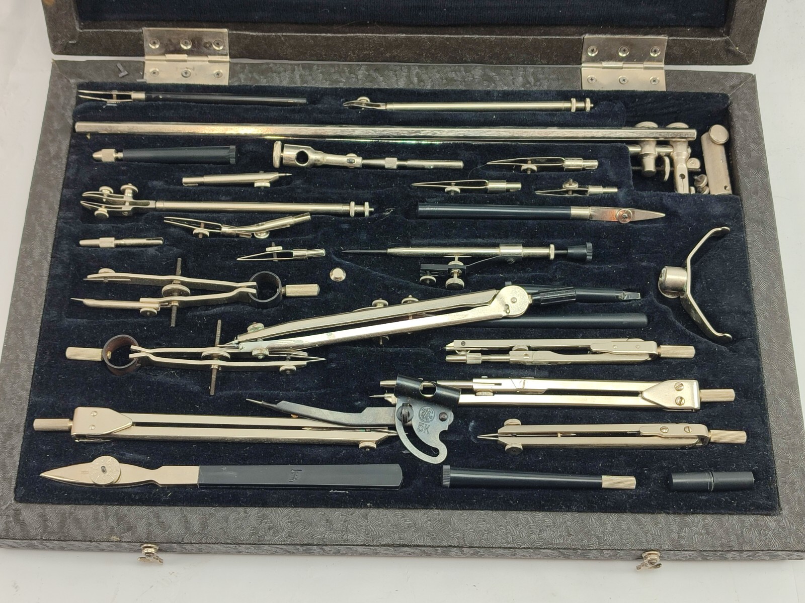 Antique Technical Geometry Maths Drawing Instrument Set Math Complete Set Boxed