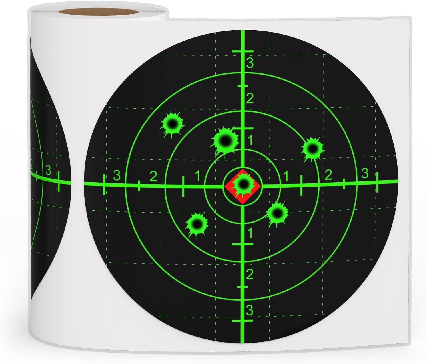 Camdeez Splatter Shooting Targets 6 Inch Reactive Paper 6", Circle-Green