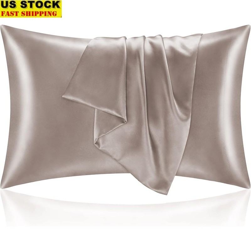 Satin Pillowcase Set of 2 Soft Smooth Hypoallergenic Anti-Aging Hair Care Beauty