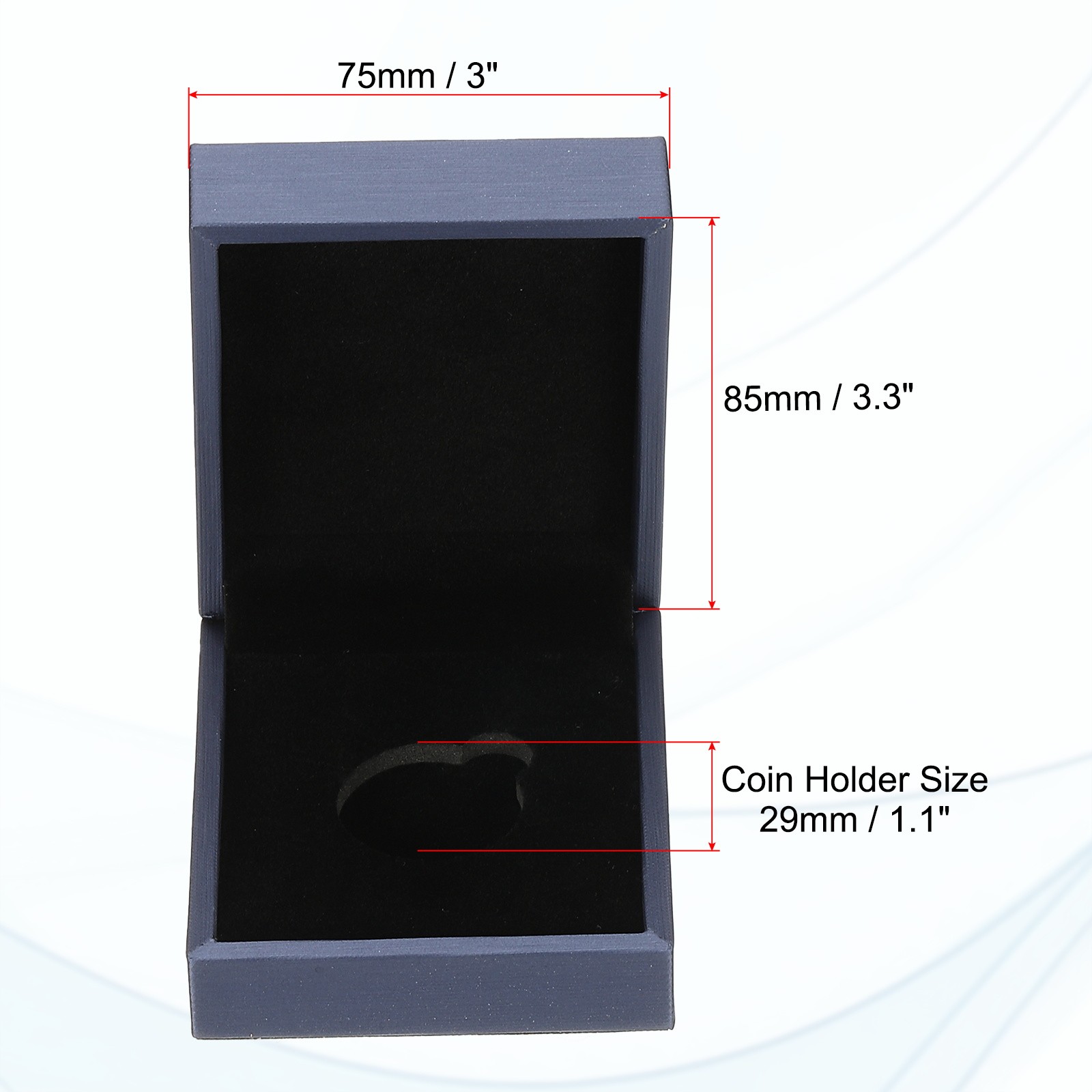 Coin Display Box, Blue, for 29mm Square Coin Display