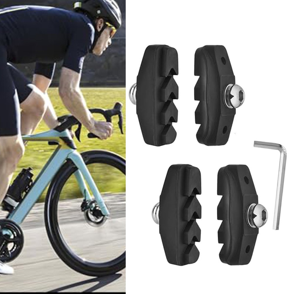 Bicycle VBrake Pads 50mm Rubber for Road Mountain Bike Brakes Left Right