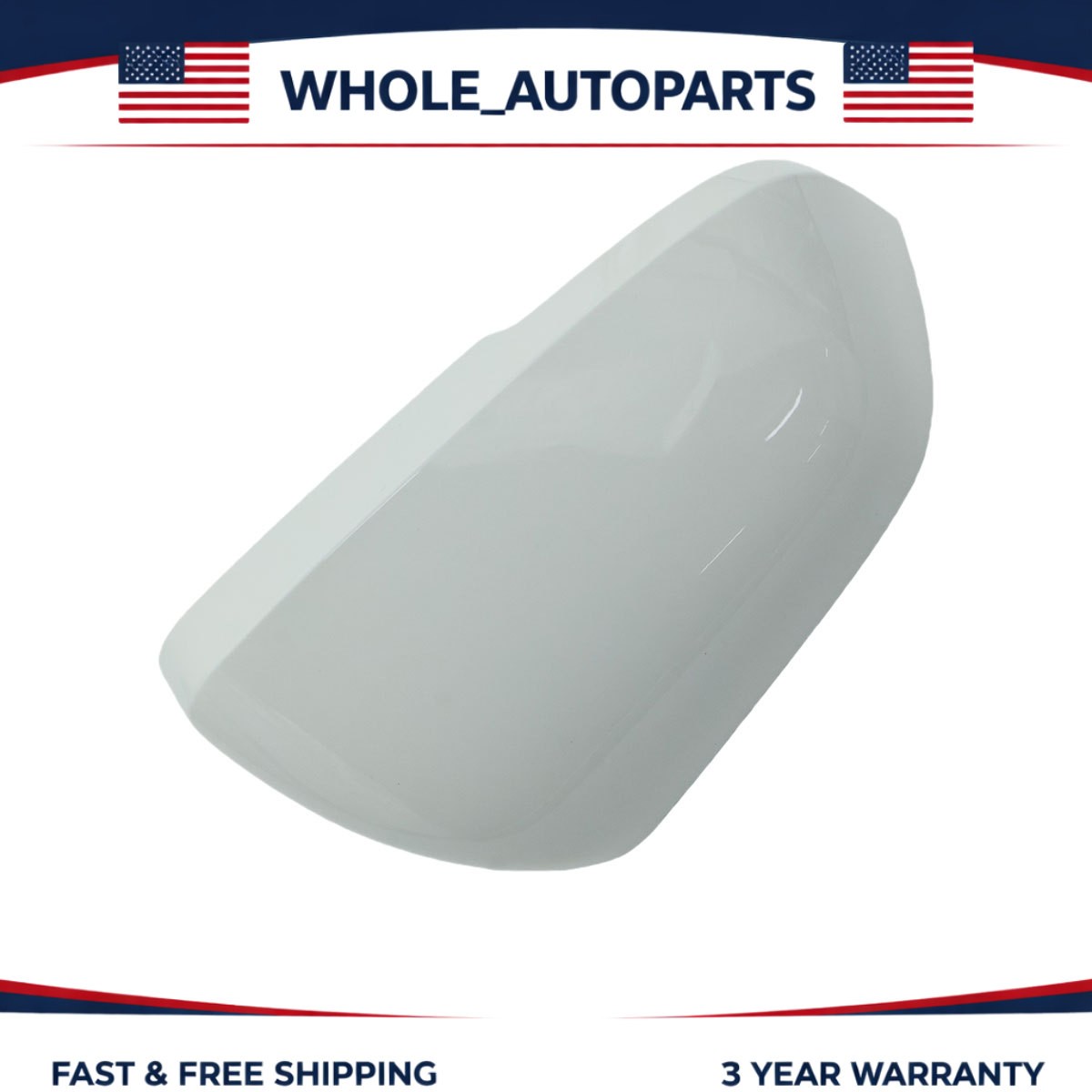 For VW Atlas 2018-2025 Rearview Mirror Cover Cap White Right Passenger Side