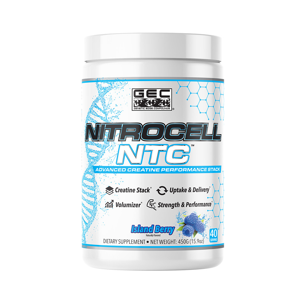 GEC Nitrocell 4x Creatine Quad Stack Bulking & Increase Power Island Berry New
