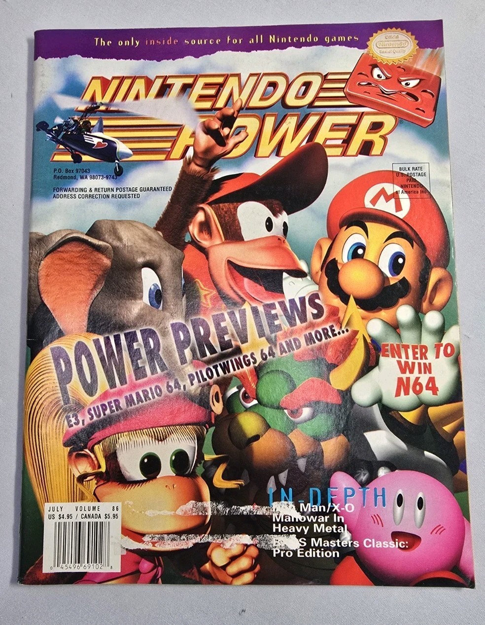 Nintendo Power Volume 86 July 1996 Power Previews w/ Robotech Poster
