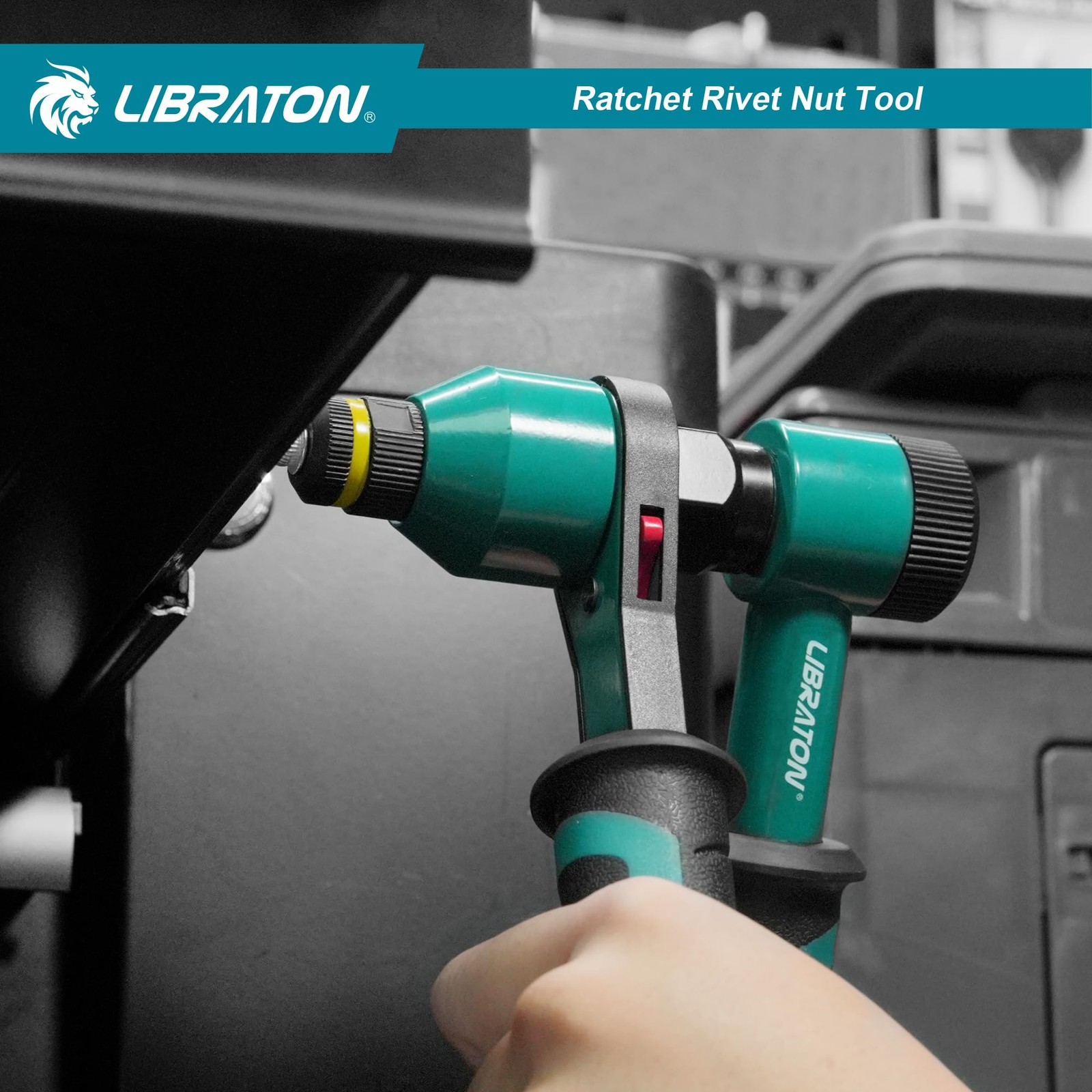 LIBRATON Rivet Nut Tool, Rivnut Tool, Professional Ratchet Nutsert Tool Kit, Nut