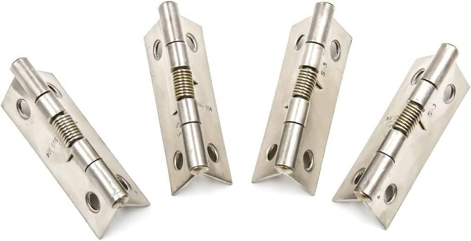 Spring Hinge Self Opening Hinge 2" Length Stainless Steel Door Hinge - Pack of 4