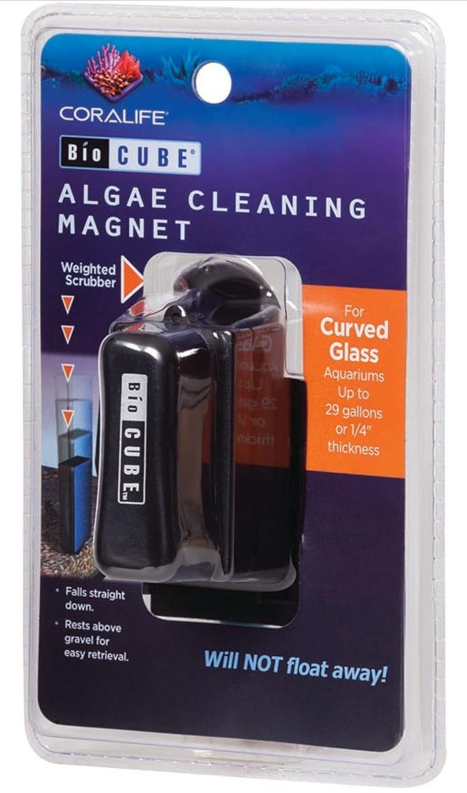 BioCube Aquarium Fish Tank Cleaning Magnet For Curved Glass