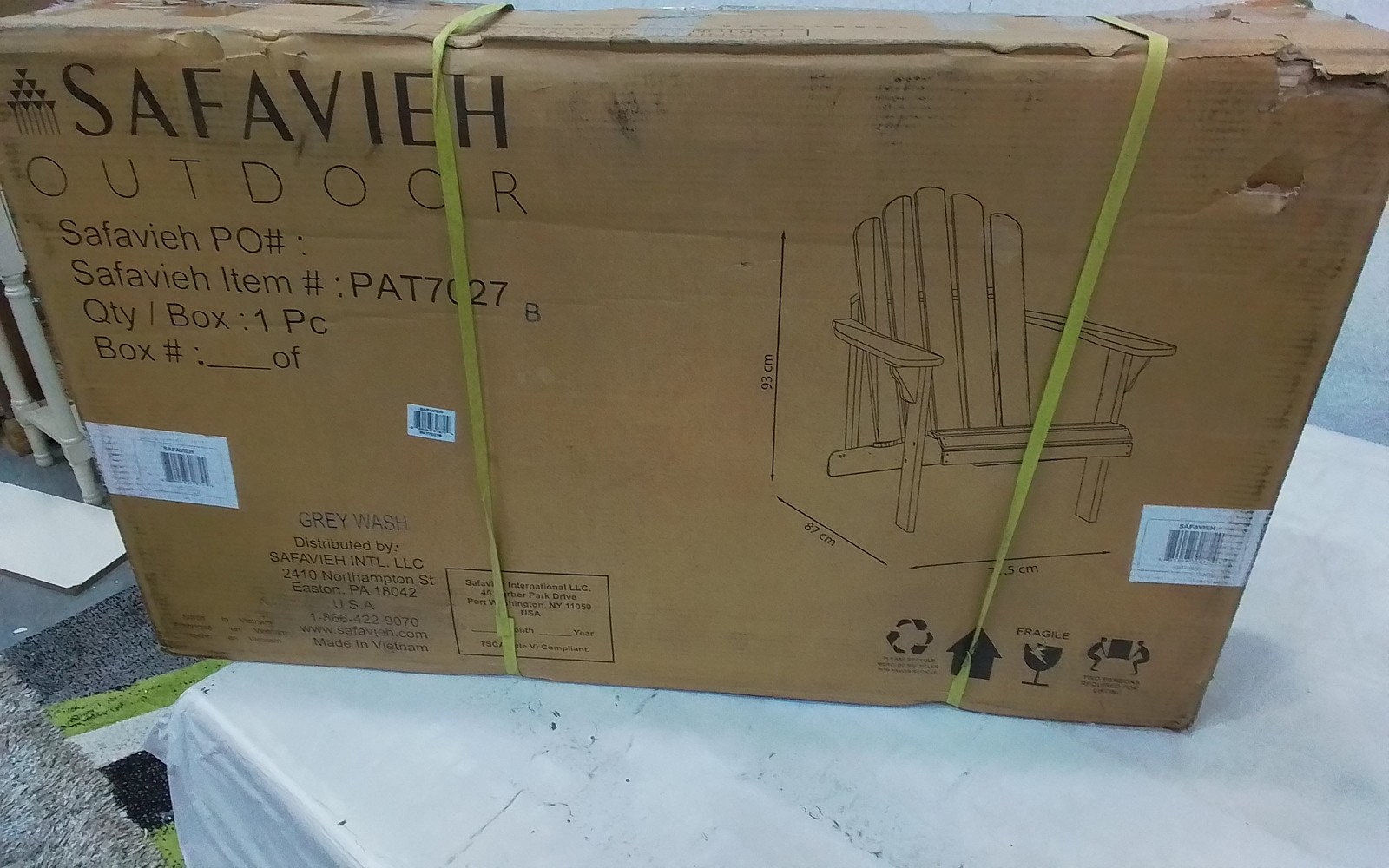 Safavieh TOPHER ADIRONDACK CHAIR, Reduced Price 2172778790 PAT7027B