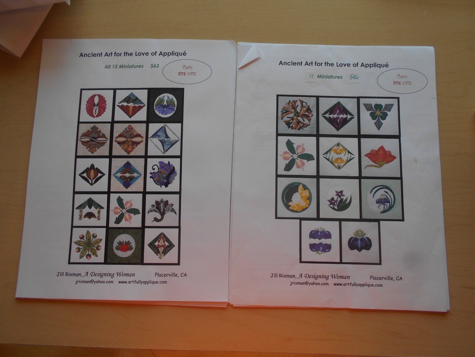 Ancient Art for the Love of Applique - 26 miniatures-Jill Rixman