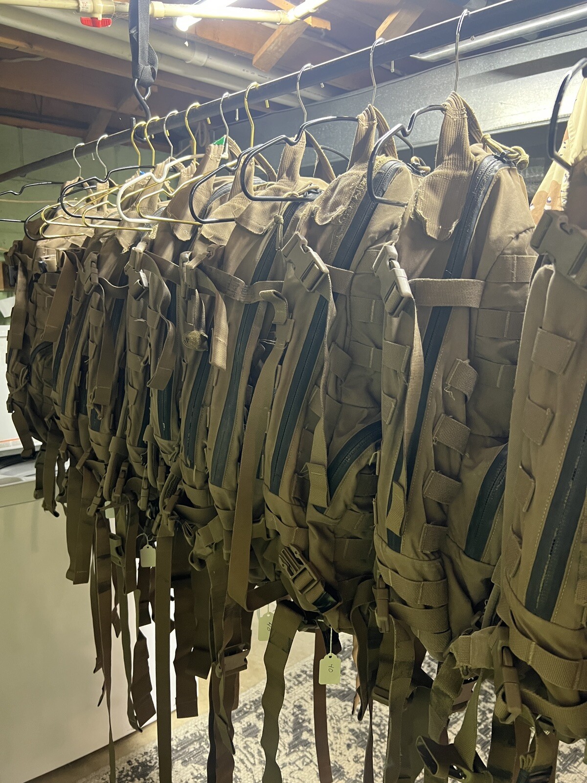 Lot of 5 USMC FILBE ASSAULT PACKS COYOTE PROFESSIONALLY REPAIRED W/STIFFNERS