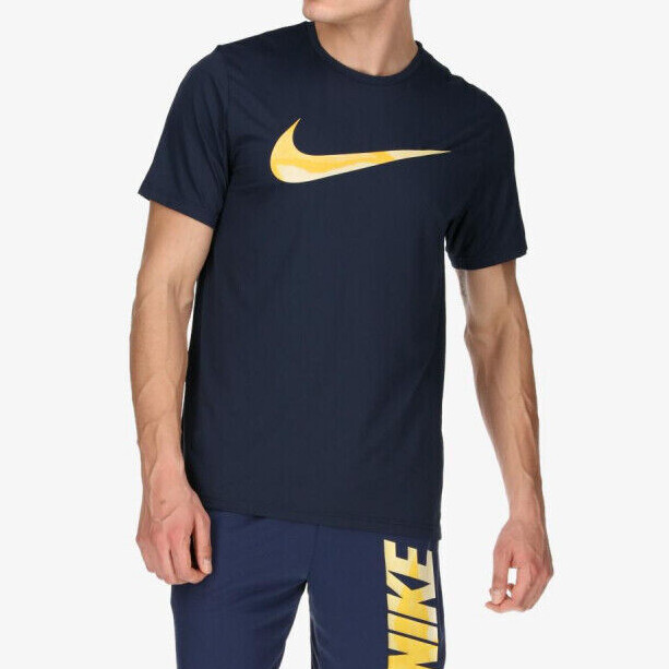 Nike Men's Hyper Dry Navy Graphic Short Sleeve T-Shirt (DQ1927-451) Size L/XL NT