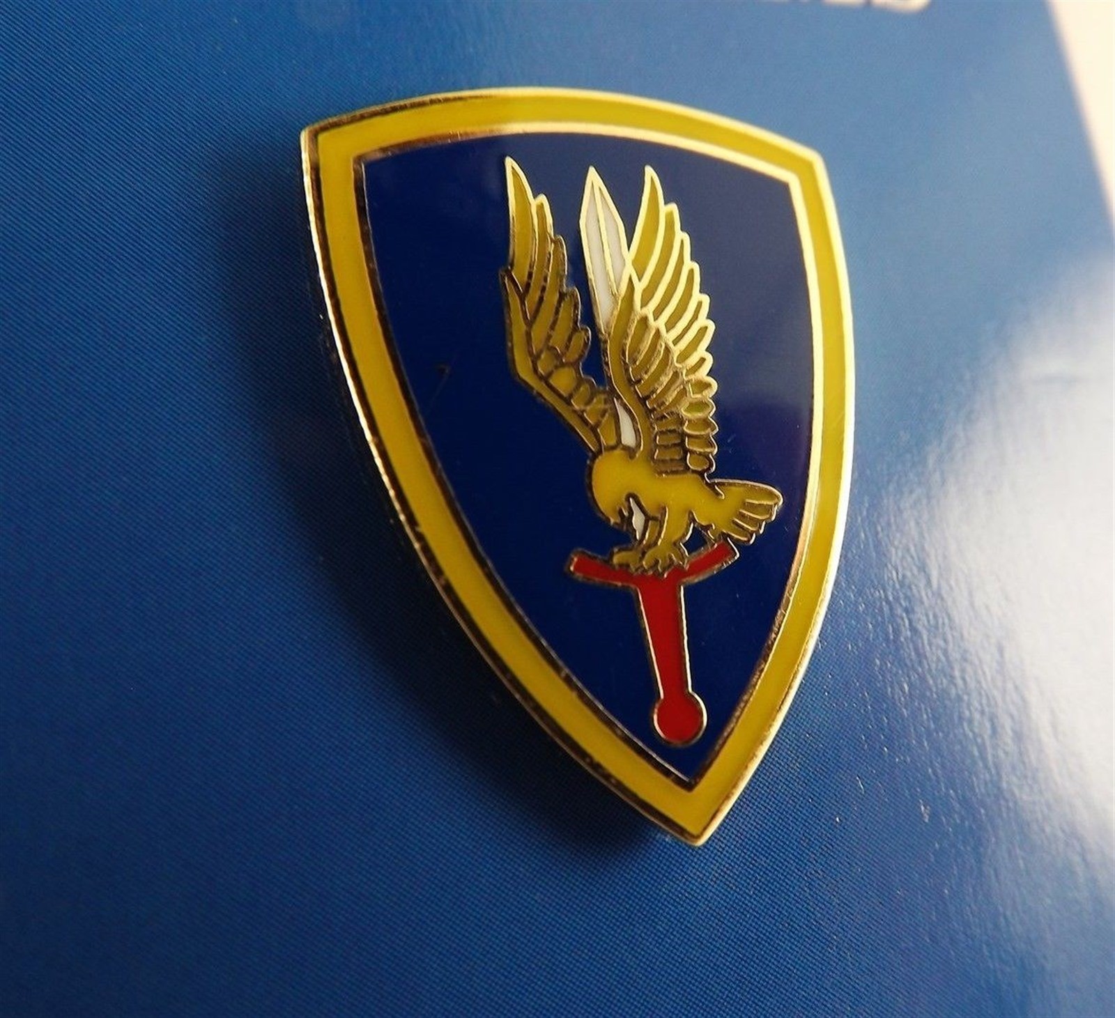 FREE SHIP Lapel Pin United States Army 1ST Aviation Brigade Blue Enamel 1"