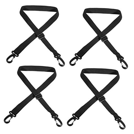 Ski Boot Carrier Strap, 4 Pack Snowboard Boots Carrying Strap Adjustable Black
