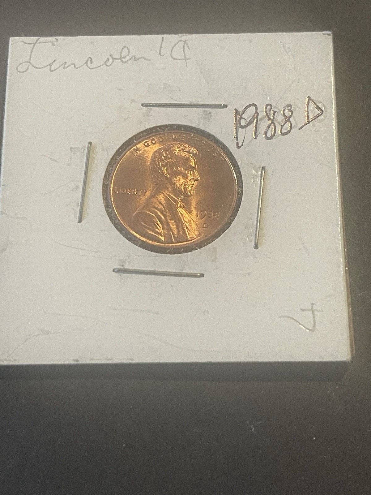 USA 1 Cent, 1988-D Lincoln Memorial Penny, Uncirculated X2419