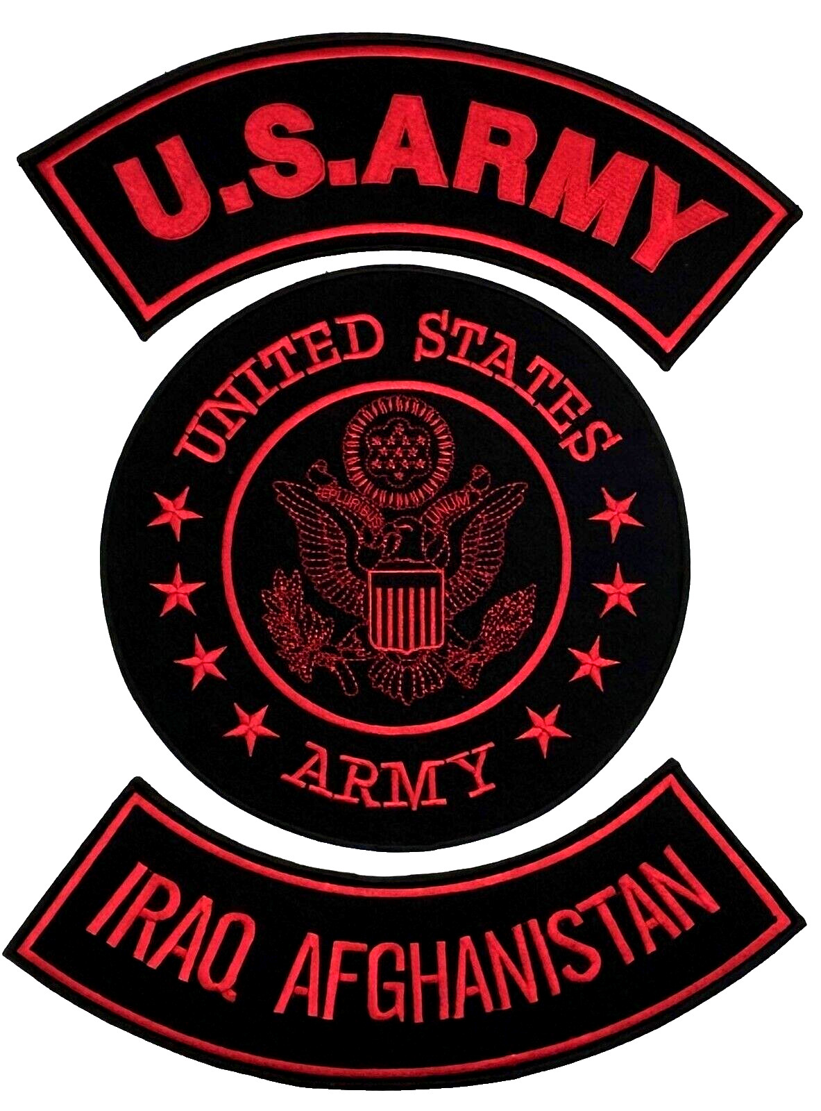 U.S ARMY SEAL IRAQ AFGHANISTAN MILITARY VETERAN MOTORCYCLE VEST LOT OF 3 PATCHES