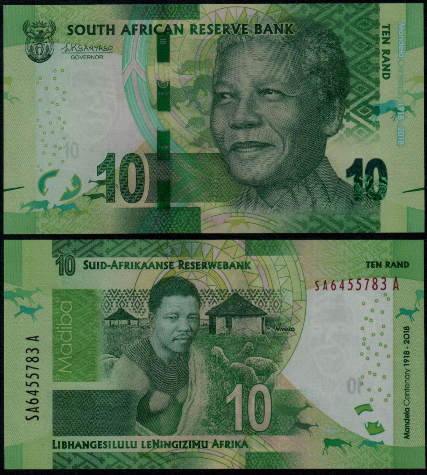 SOUTH AFRICA 10 RAND (P143) 2018 COMMEMORATIVE ISSUE UNC