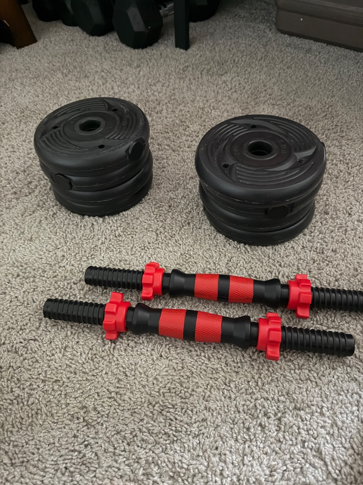 adjustable dumbells, 4kg (8.818 lbs EACH) read description for more details