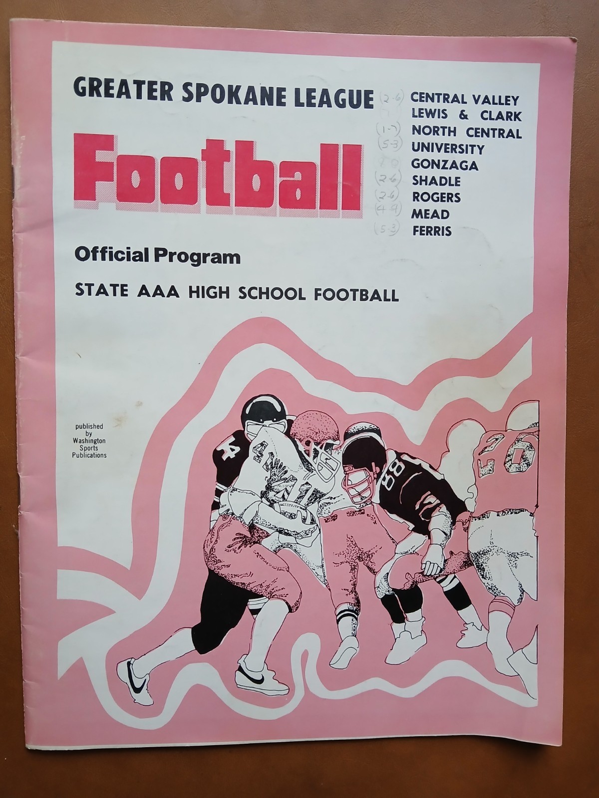 1978 GREATER SPOKANE LEAGUE (GSL) FOOTBALL PROGRAM